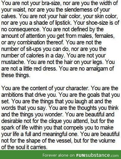 You Are The Content Of Your Character, The Ambitions That Drive You...