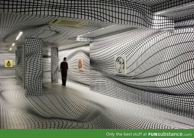 All the walls and floors are flat. Imagine stumbling through here drunk