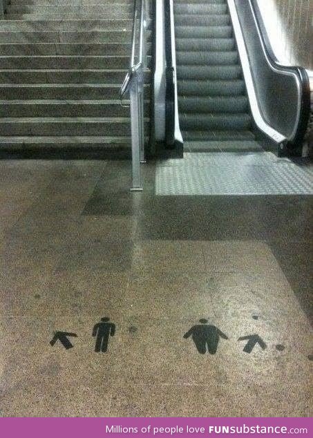 What a discrimination - I cannot use the escalator!