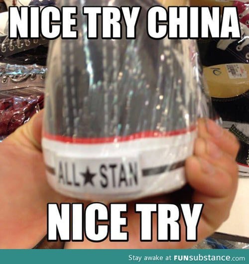 You tried, China