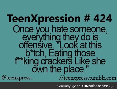 Once you hate someone ....
