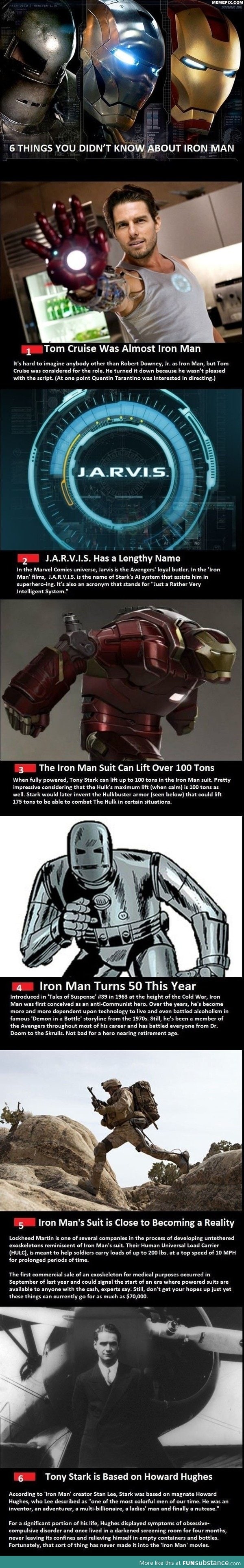 Things you didn't know about iron man