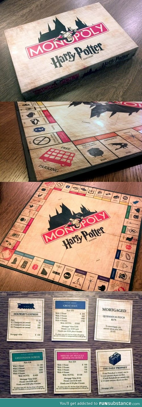 Amazing harry potter monopoly
