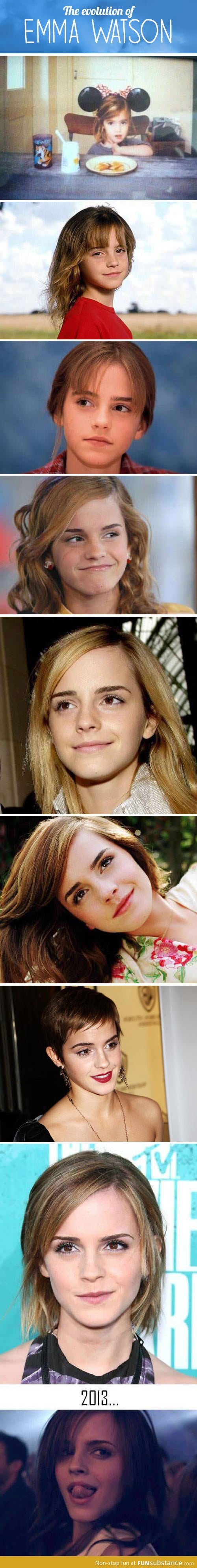 The evolution of Emma Watson over the years