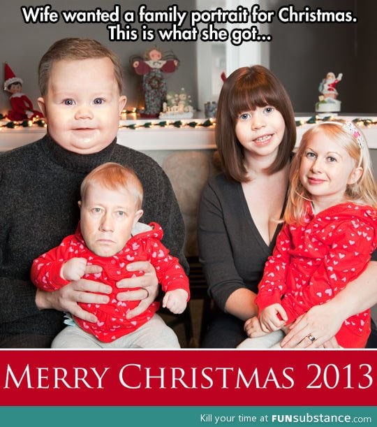 Family portrait for Christmas