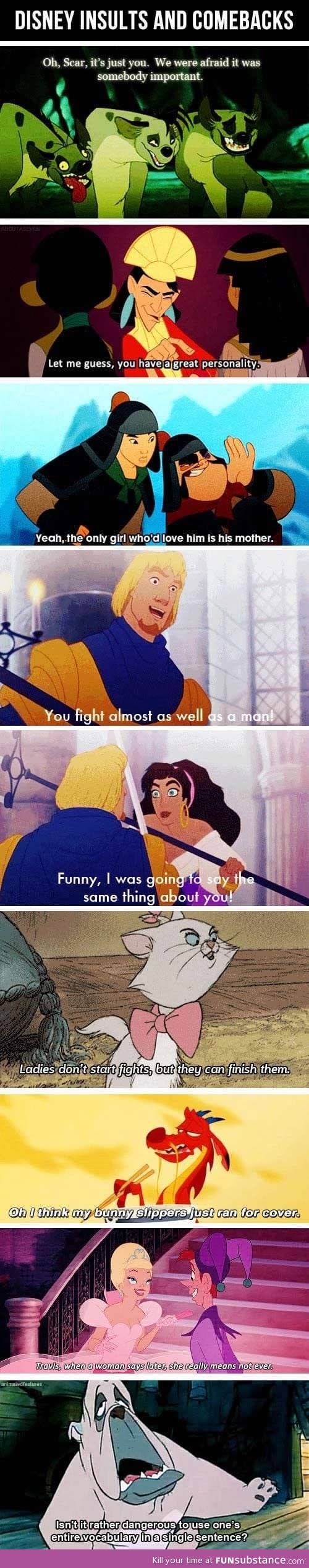 Disney Insults and Comebacks