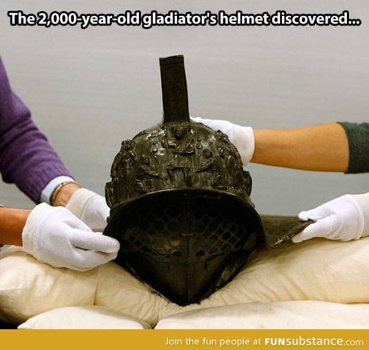 Ancient gladiator’s helmet