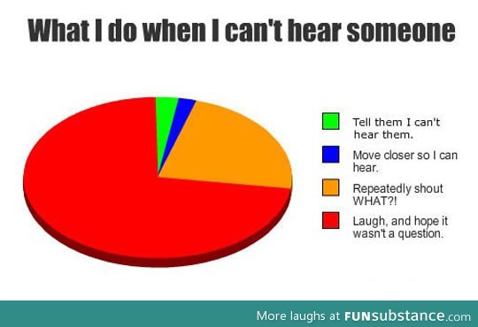 When I can't hear someone