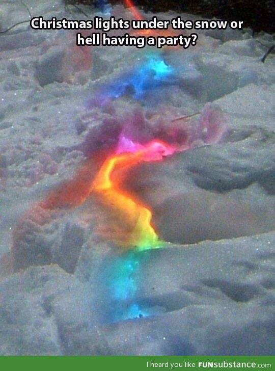 No I think a unicorn peed in the snow.