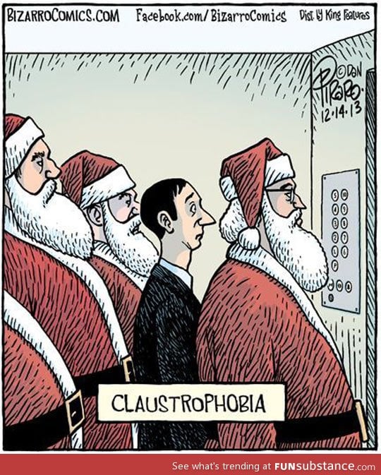 Why Claustrophobia sufferers dislike Christmas