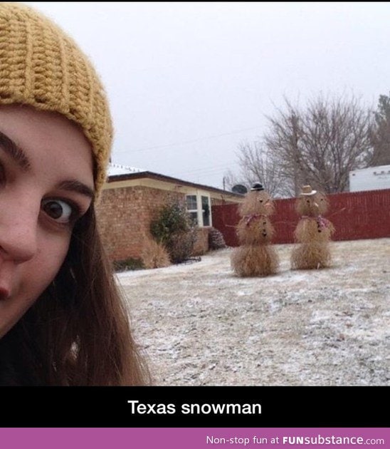 Texas Snowman