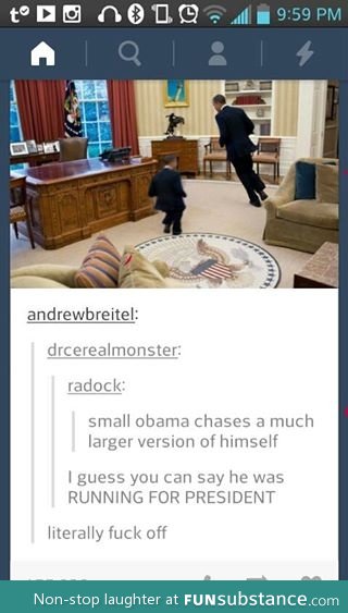 Obama chasing Obama