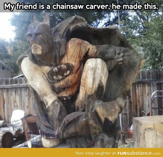 Chainsaw carver with a great talent