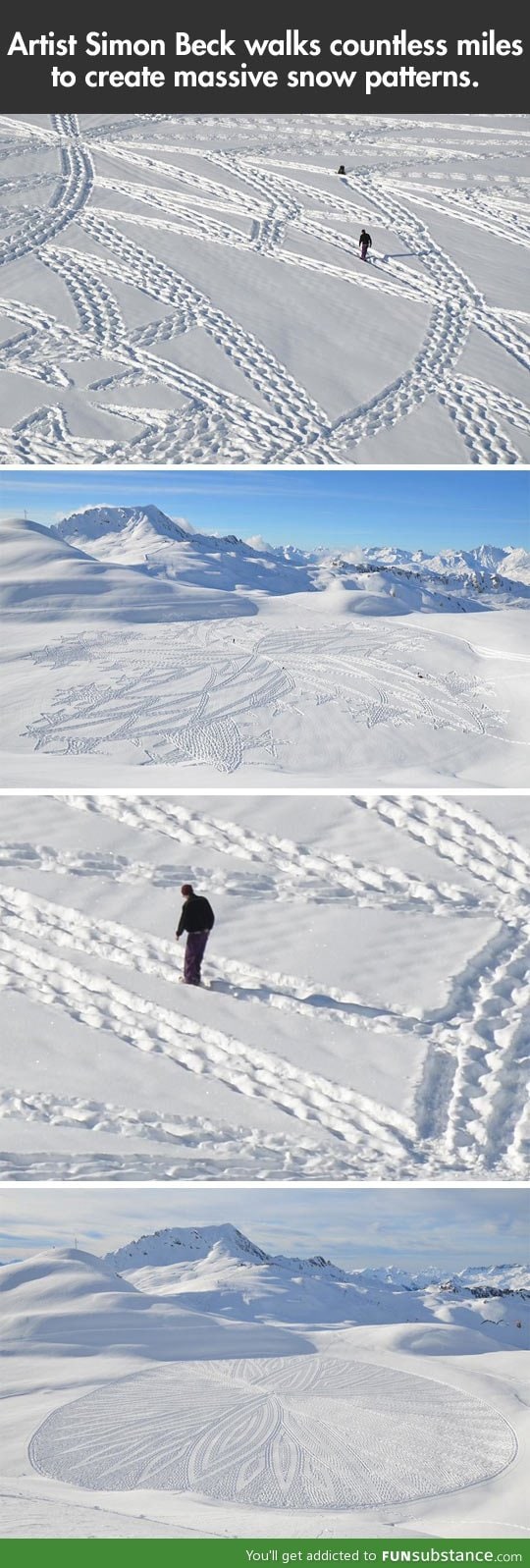 Creating massive snow patterns