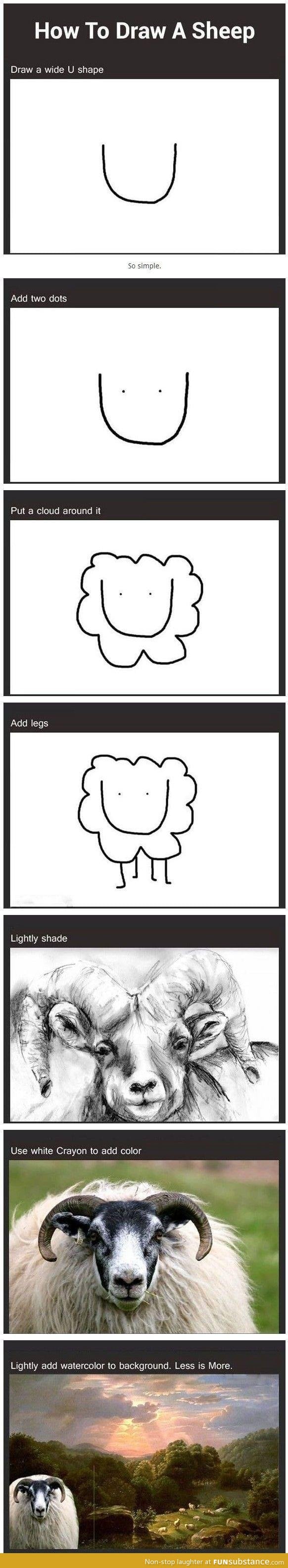 How to draw a sheep - FunSubstance