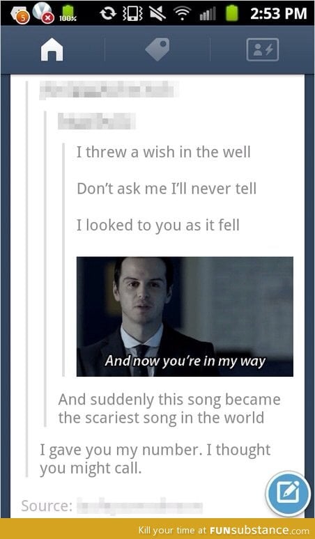 Moriarty calls you maybe
