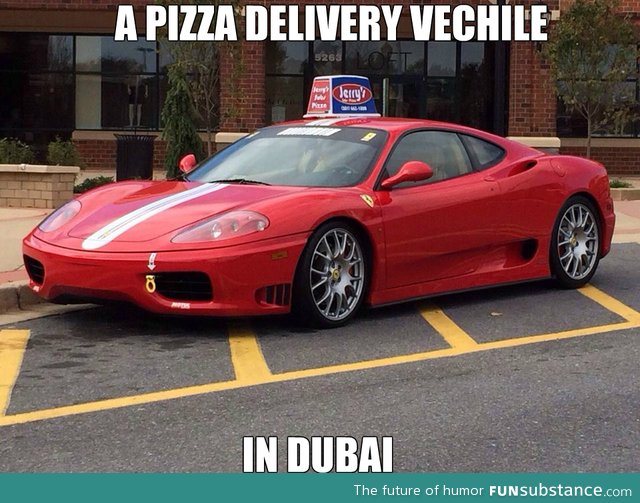 Pizza delivery in Dubai!