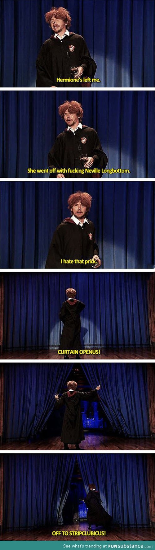 Simon Pegg as Ron Weasley
