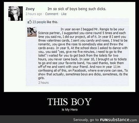 A hero to all boys.....