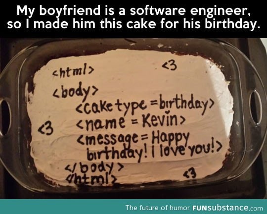 A software engineer's cake