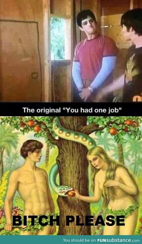 You had one job