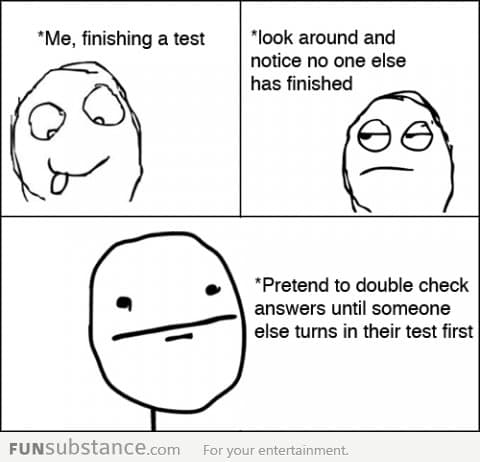 During a test