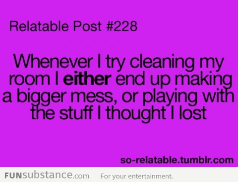 Cleaning My Room