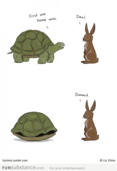 The Tortoise wins the Hare this time