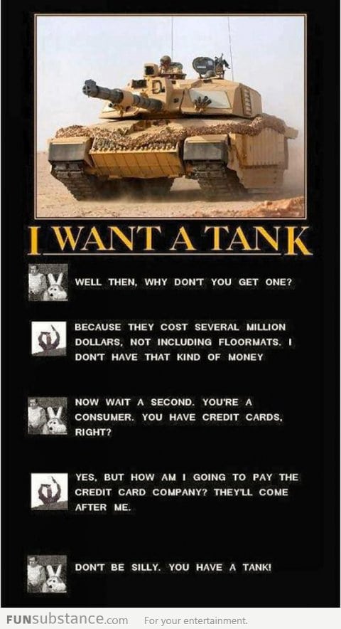 I'm getting a tank