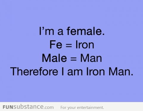 Female = Iron Man