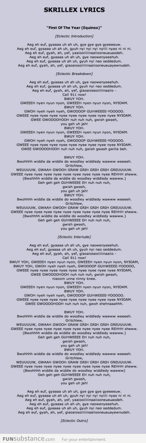 Skrillex lyrics