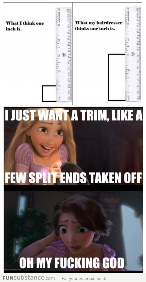 Everytime when cutting my hair