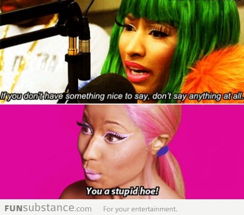 Nicki Manaj being herself