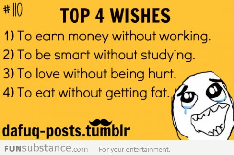 top 4 wishes