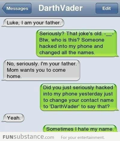 Troll dad texts his son