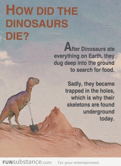 How did the dinosaurs die?