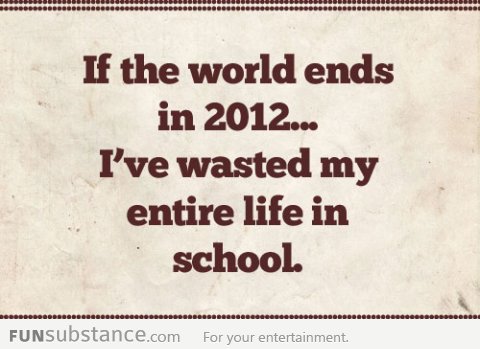 If the world ends...