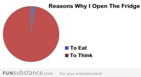 Reasons why I open the fridge