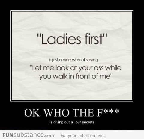 Ladies always first...