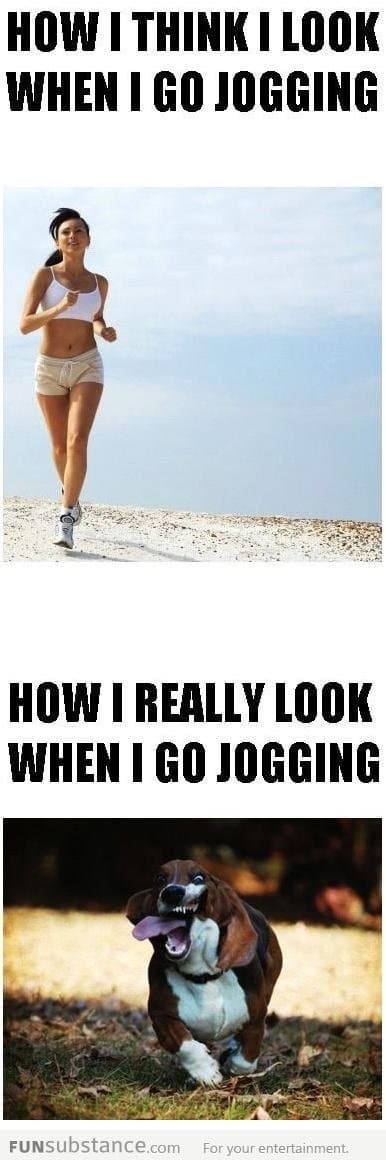 When I go jogging...