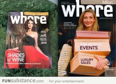 The editor/designer of the WHERE magazine should be fired.