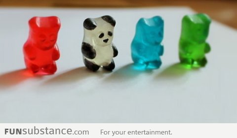 Panda gummy bear