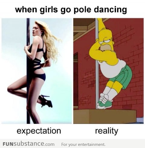 When girls go pole dancing