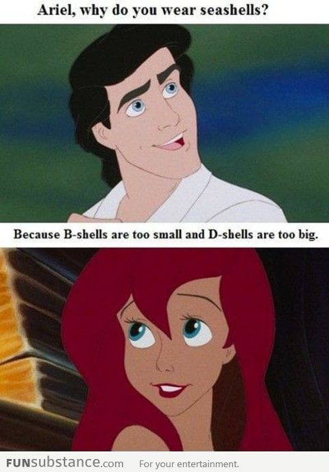 Ariel, why do you wear seashells?
