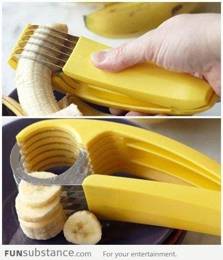 Awesome banana cutter