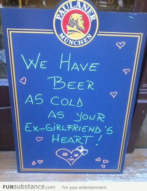 We have cold beer