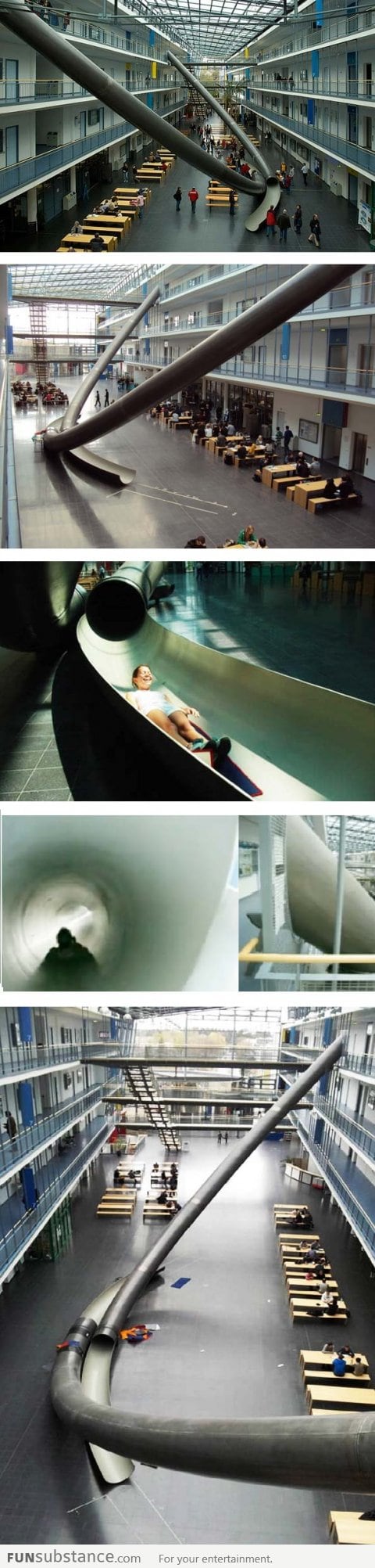 Awesome slides in a university in Munich