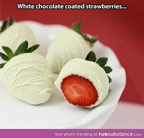 Coated strawberries