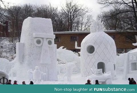 Coolest snow sculpture ever
