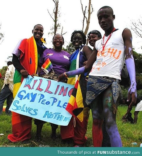 Gay Pride in Uganda. These people are braver than I could ever be.